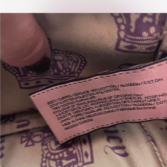 Purple Velour |Juicy Couture| Vintage Bowler Shoulder Bag - Picture 6 of 7